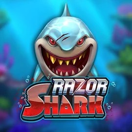 Razor Shark slot logo by Push Gaming at Spinstein Casino